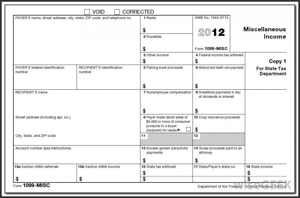 Where To Report Form 1099 Misc Income