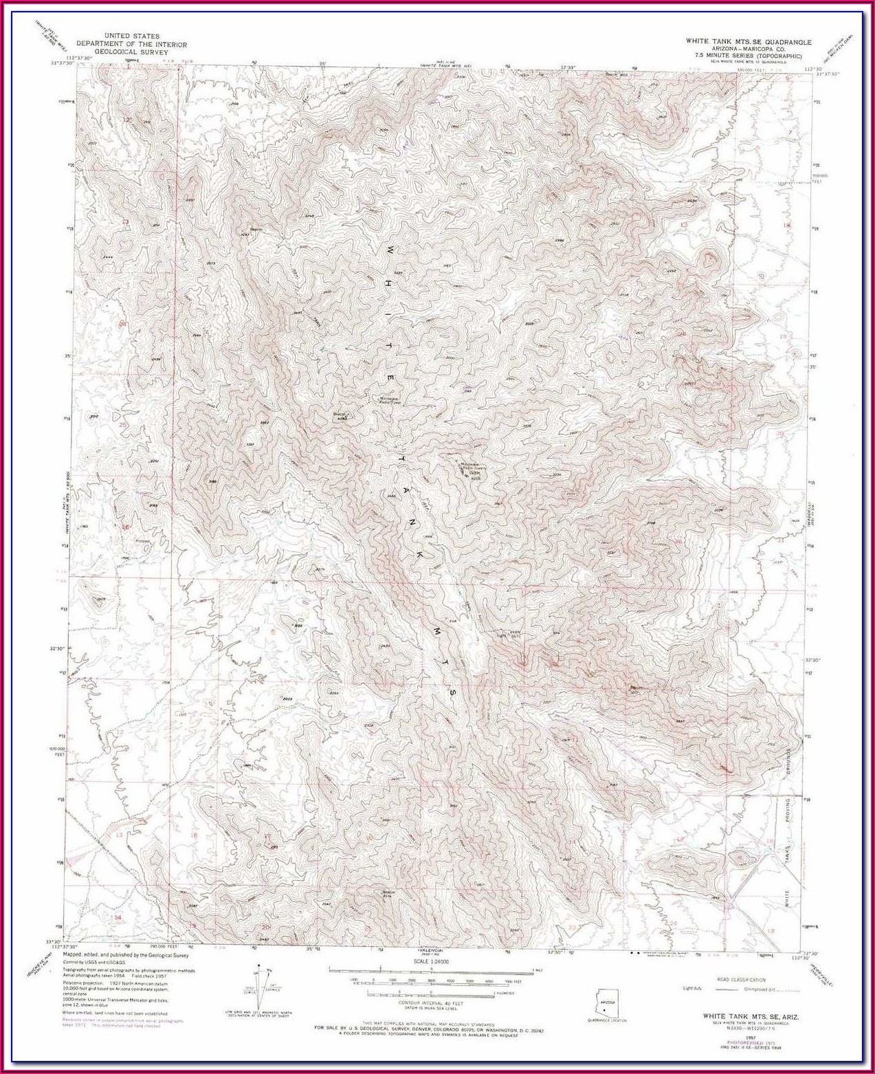 White Tank Mountains Topographic Map