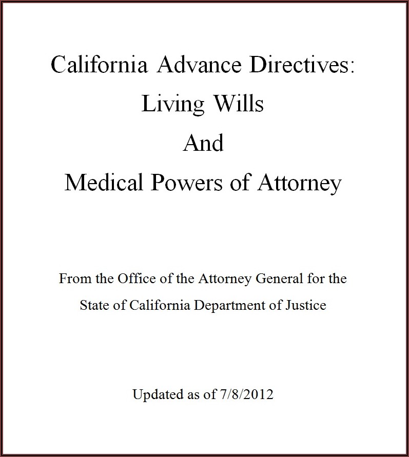 Will And Power Of Attorney Template