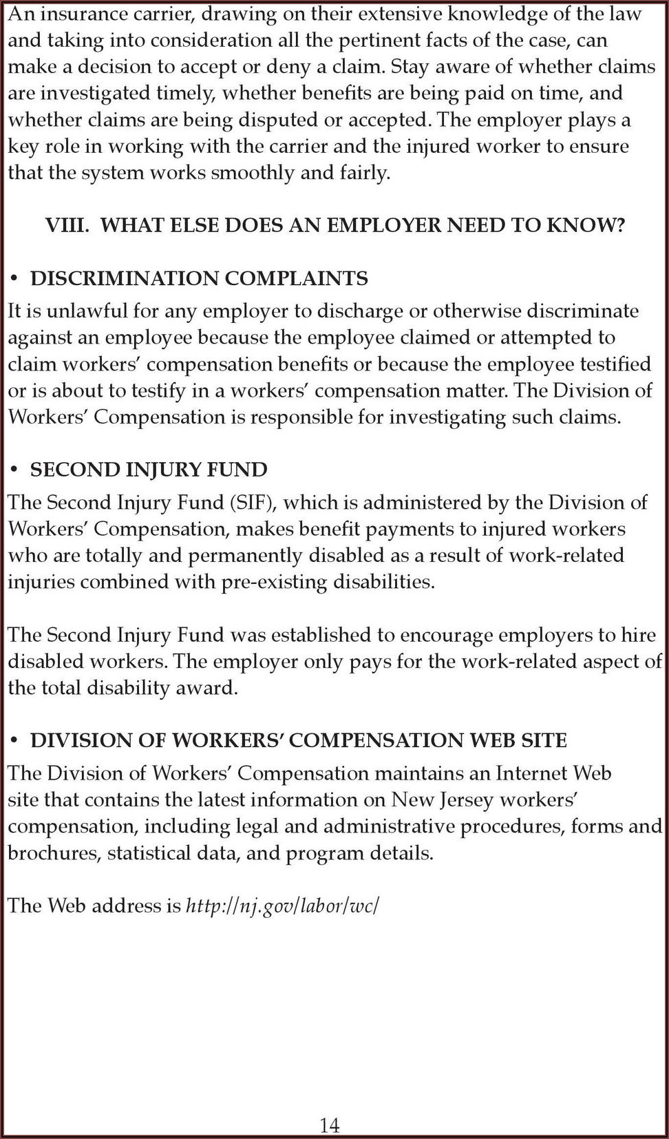Workers Compensation Claim Forms Nj