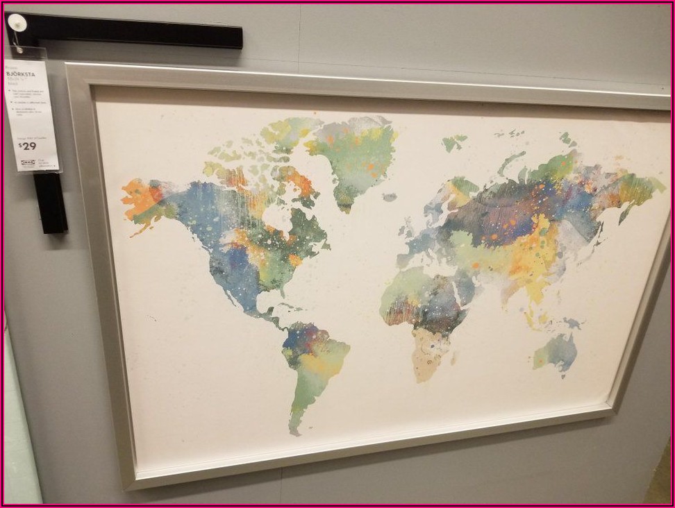 World Map On Canvas Ikea Australia