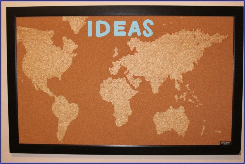 World Map Tack Board