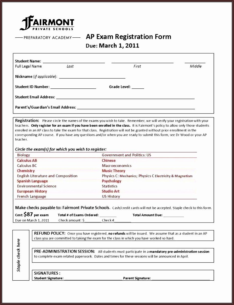Youth Sports Registration Form Template Word