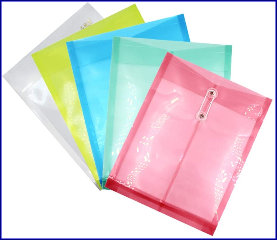 A4 Clear Plastic Envelope Folder