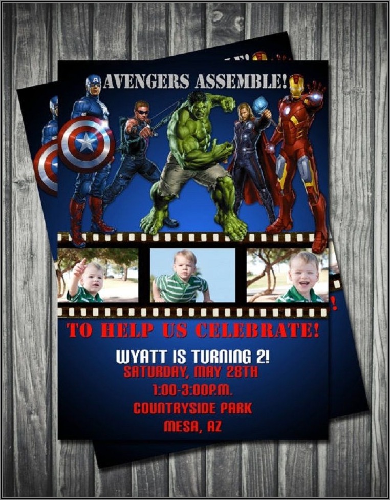 Avengers Birthday Invitations Printable