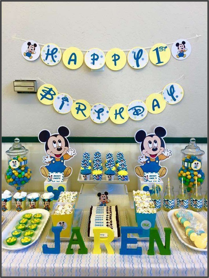 Baby Mickey Mouse 1st Birthday Party Ideas