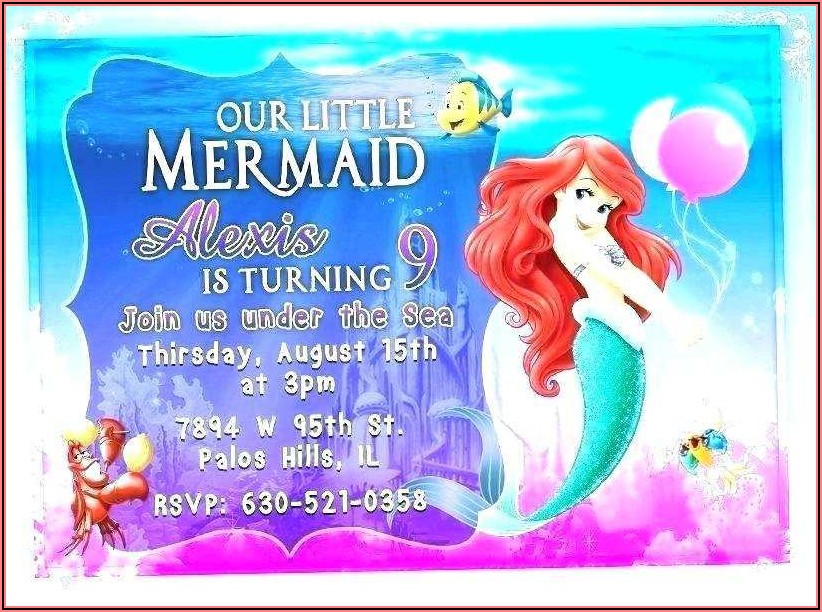 Blank Mermaid Invitation Template Free