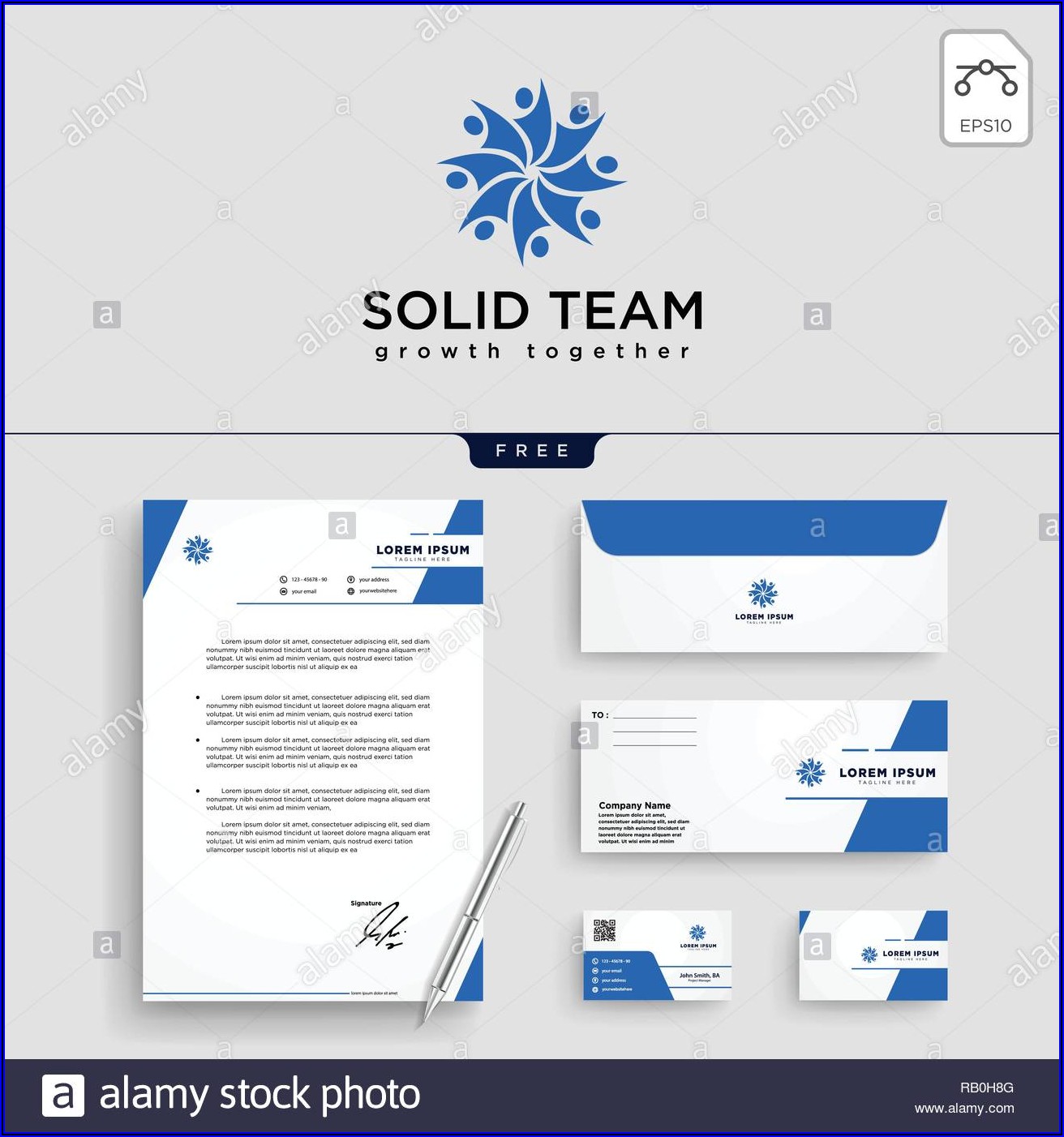 Business Card Envelope Template Vector