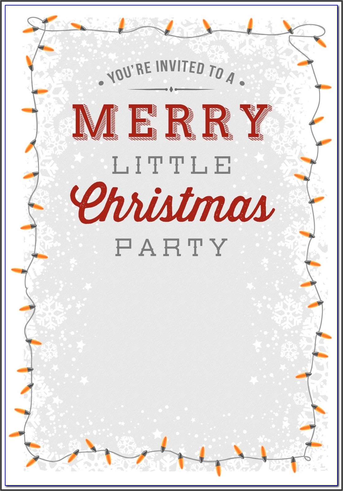 Christmas Dinner Invitation Email Template