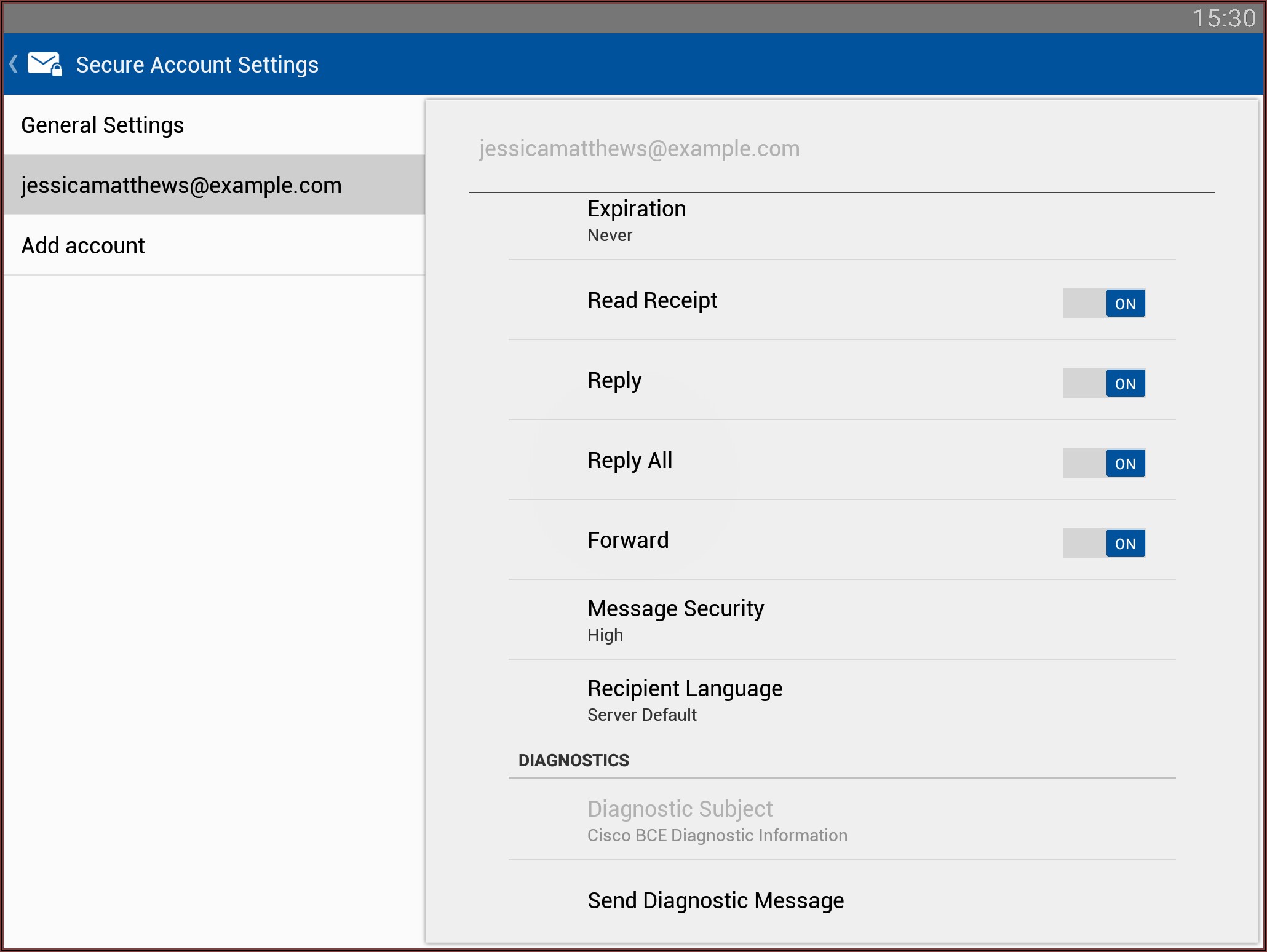 Cisco Registered Envelope Service Chrome