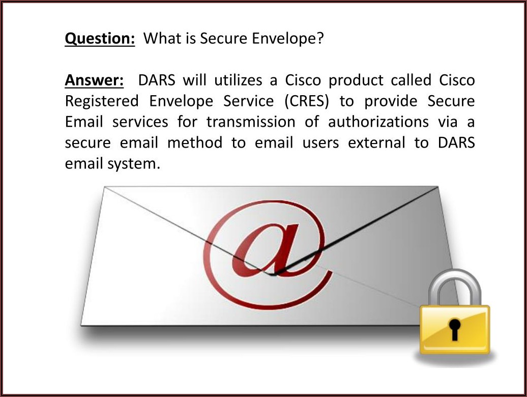Cisco Registered Envelope Service Password Reset