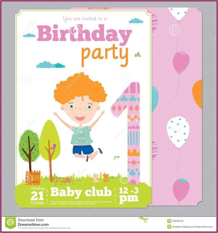 Create 1st Birthday Invitation Card With Photo Free