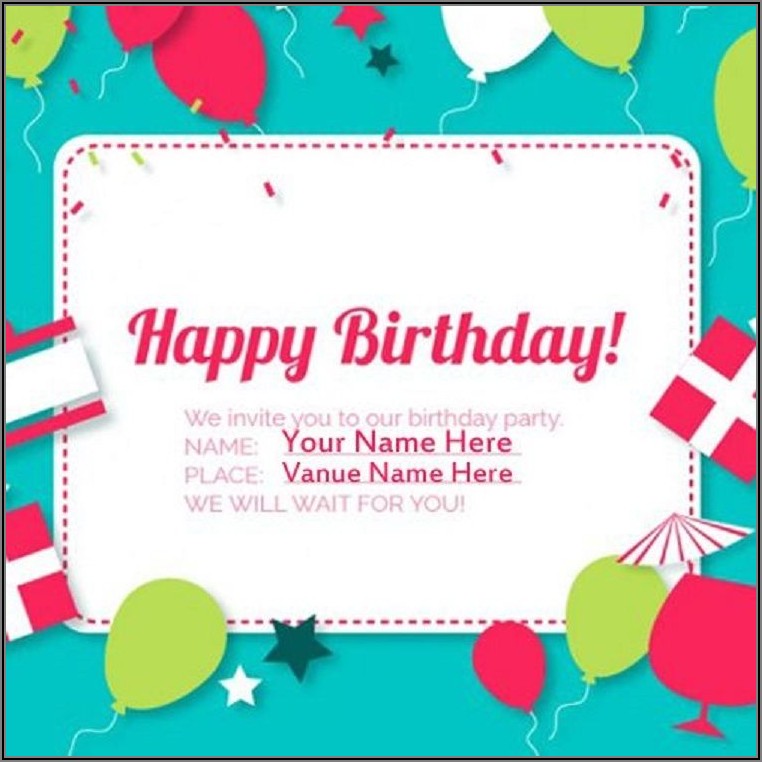 Create Birthday Invitation Card Online Free For Whatsapp