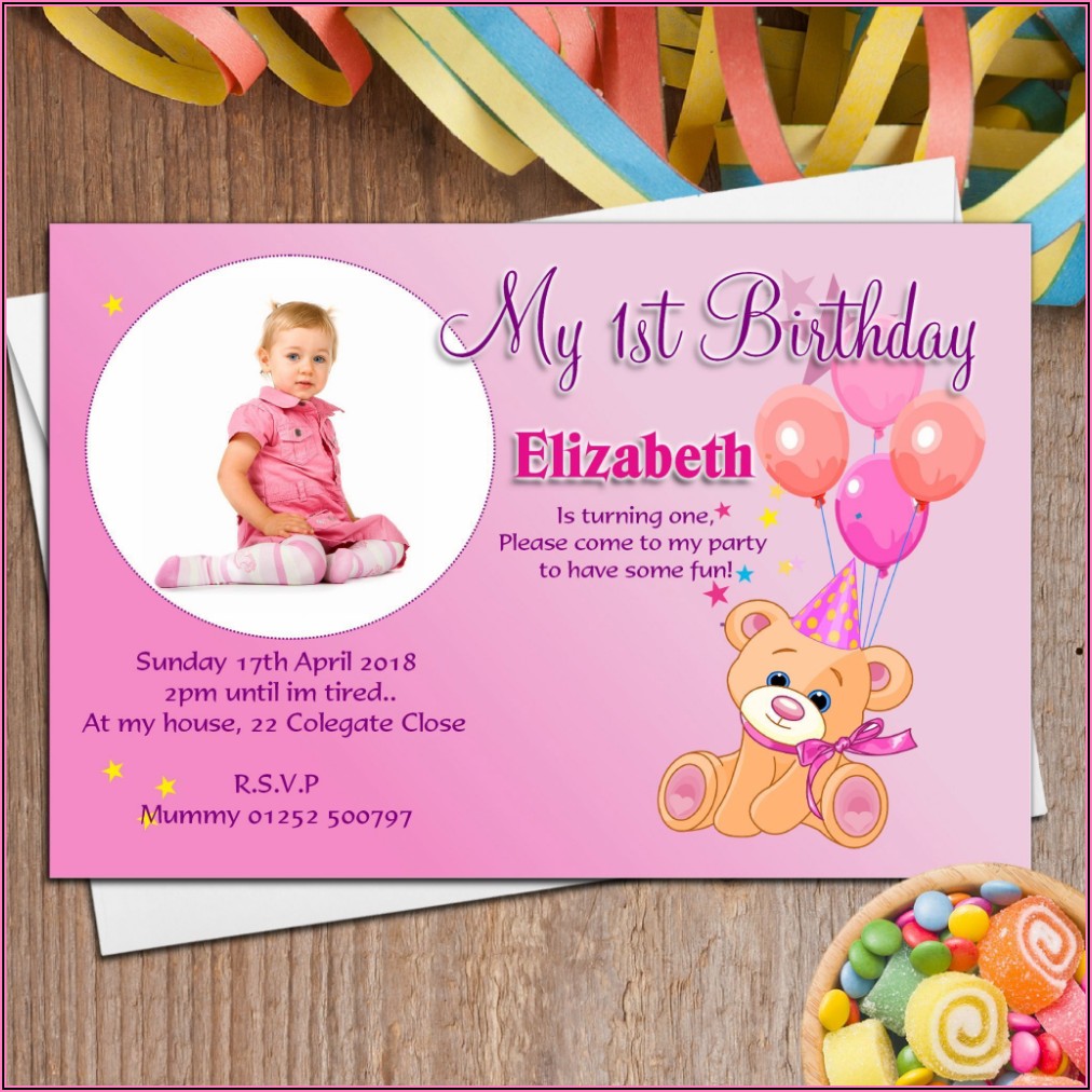 Create Birthday Invitation Card With Photo Free India