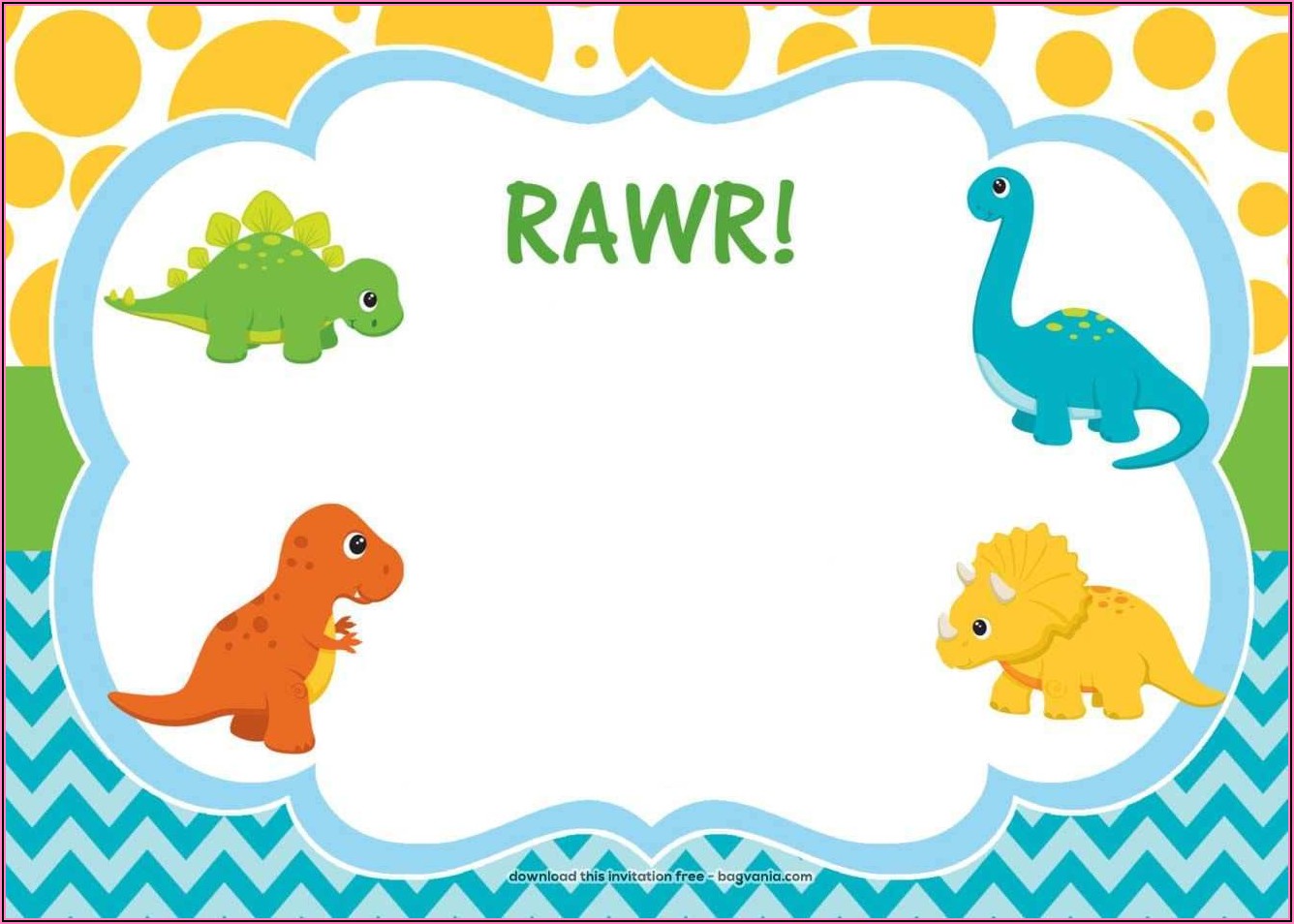 Create Dinosaur Birthday Invitation Card With Photo Free