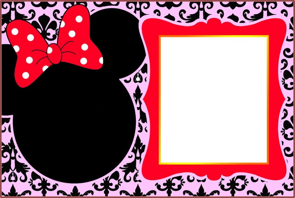Customizable Downloadable Minnie Mouse Invitation Template