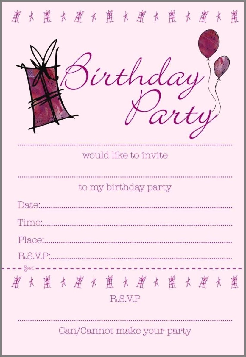 Editable 13th Birthday Invitations Templates Free