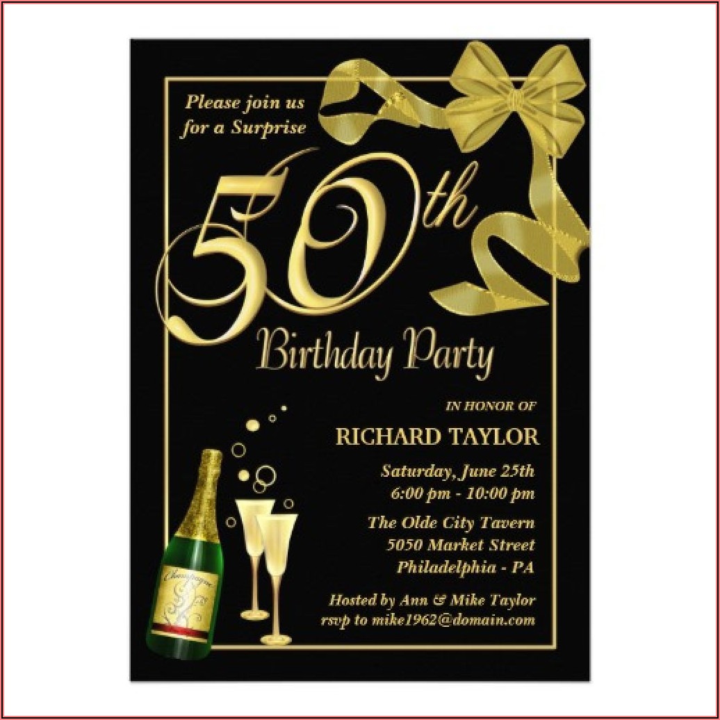 Free 50th Birthday Invitation Templates For Him