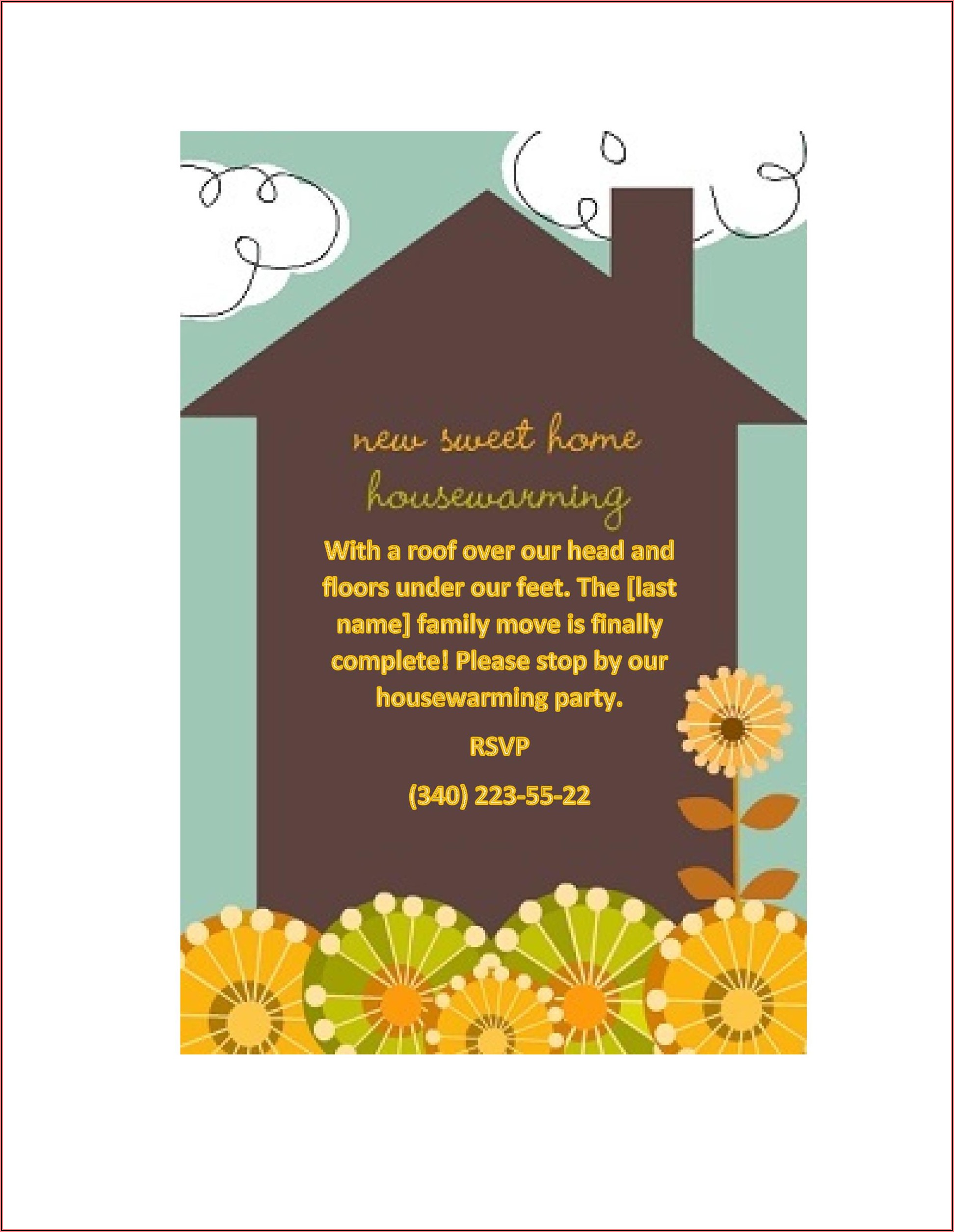 Free Download Housewarming Invitation Template