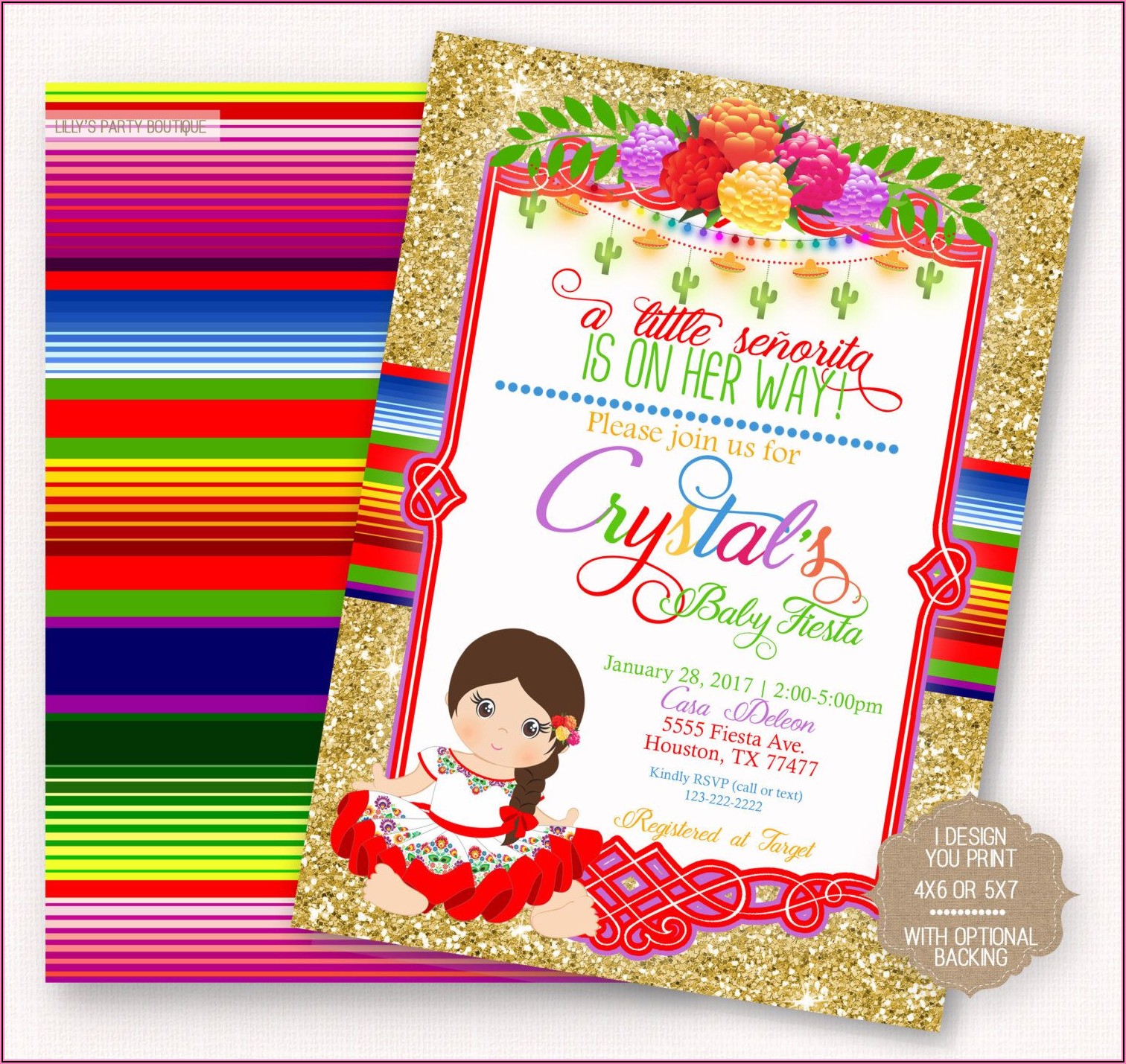 Free Mexican Fiesta Baby Shower Invitation Template