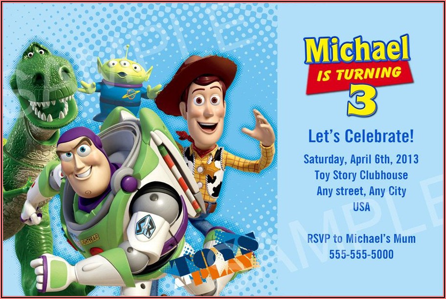 Free Personalized Toy Story Birthday Invitations