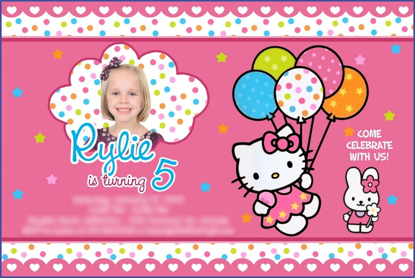 Hello Kitty Birthday Invitation Background