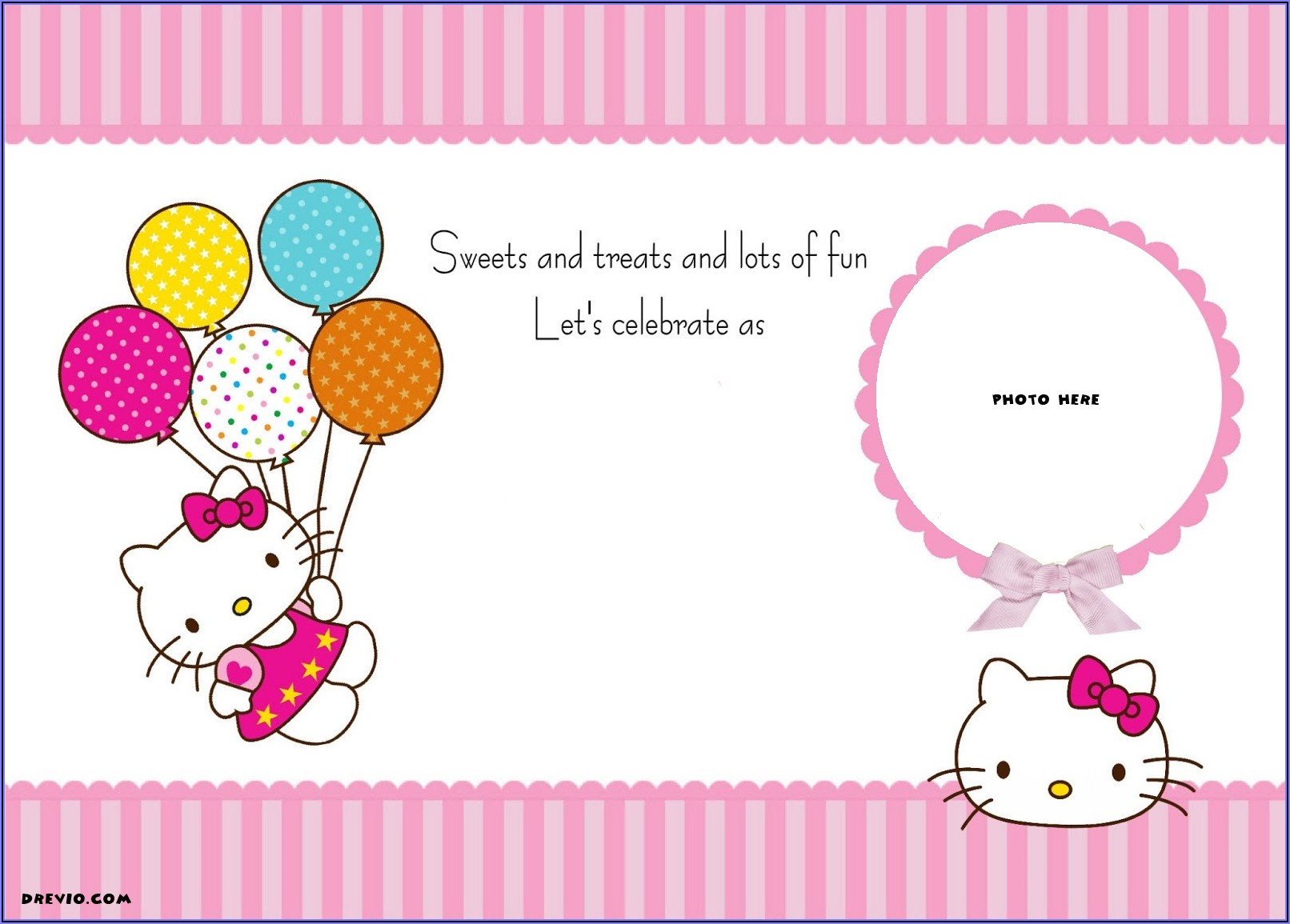 Hello Kitty Birthday Invitation Layout