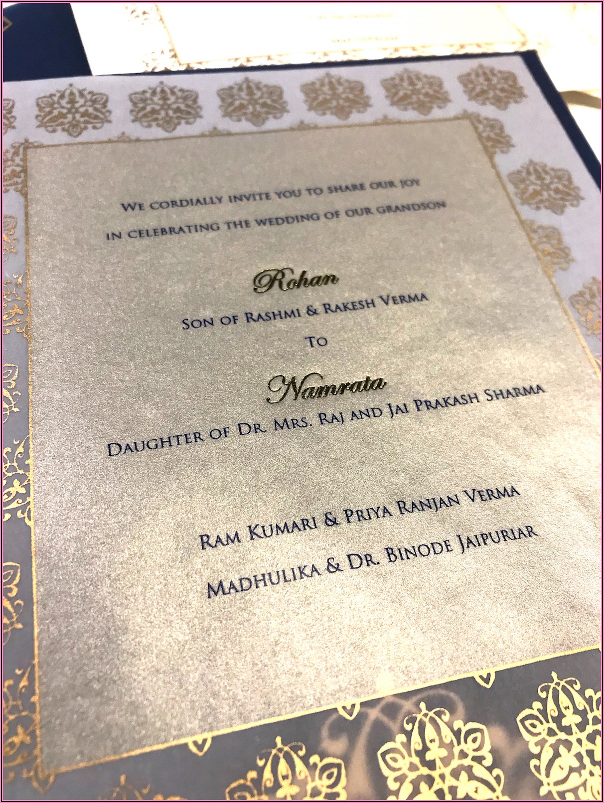 Hindu Wedding Invitation Card Content