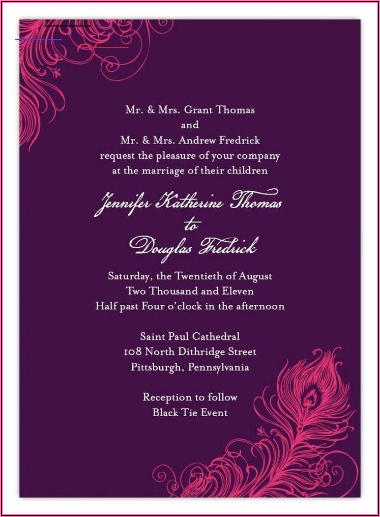 Hindu Wedding Invitation Wording