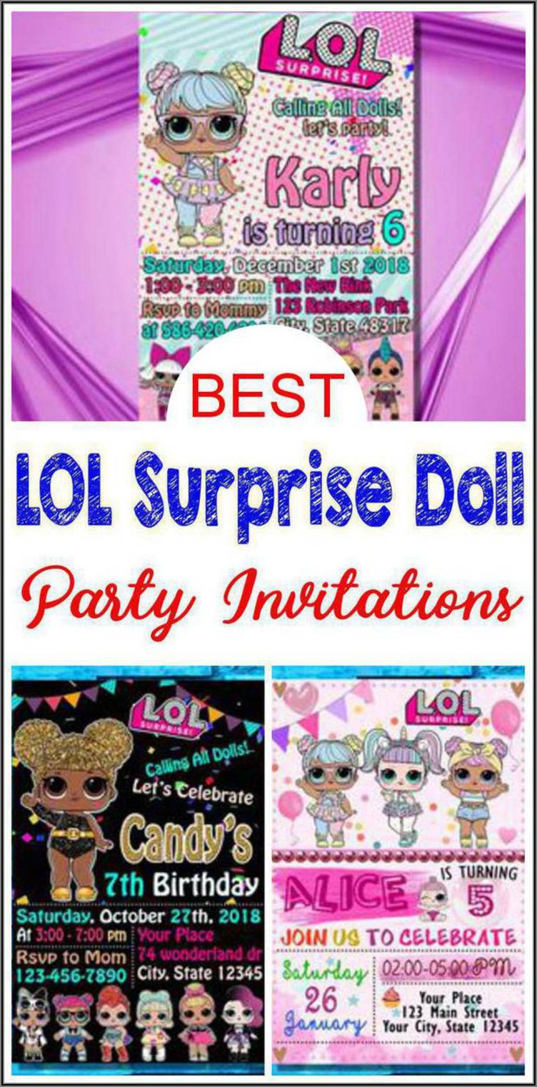 Lol Surprise Doll Invitations