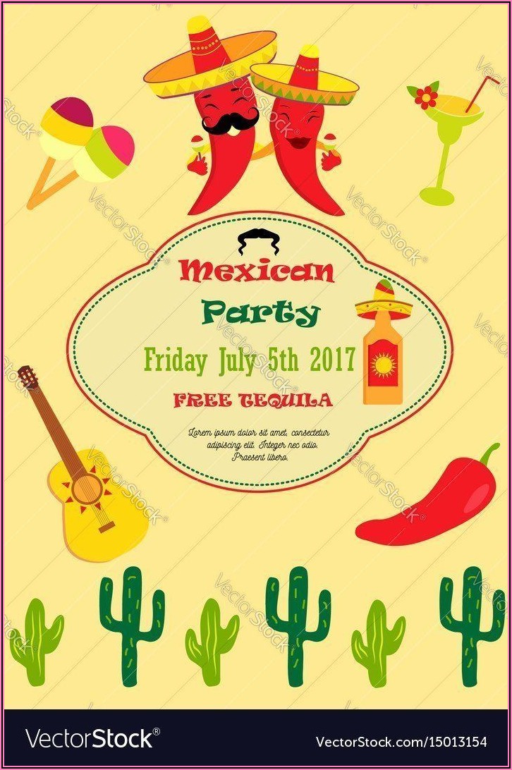 Mexican Party Invitation Template