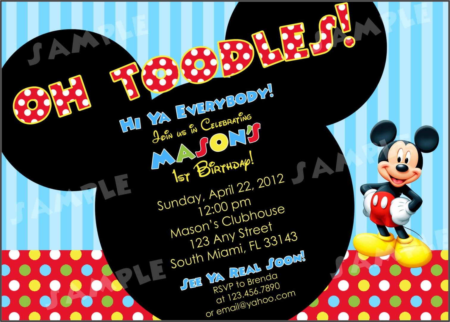 Mickey Mouse Clubhouse Invitations Free Download