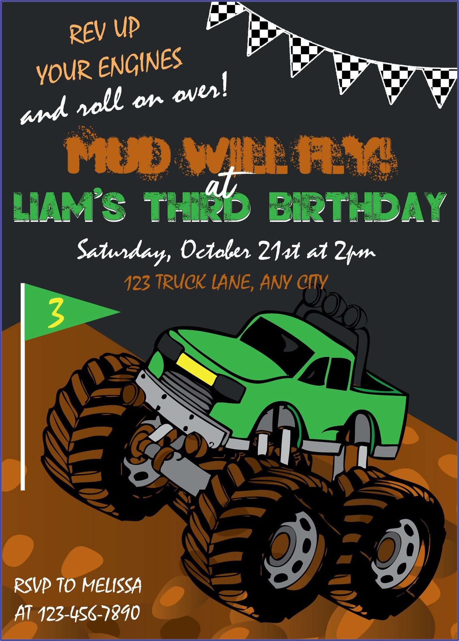 Monster Truck Birthday Invitations Party City