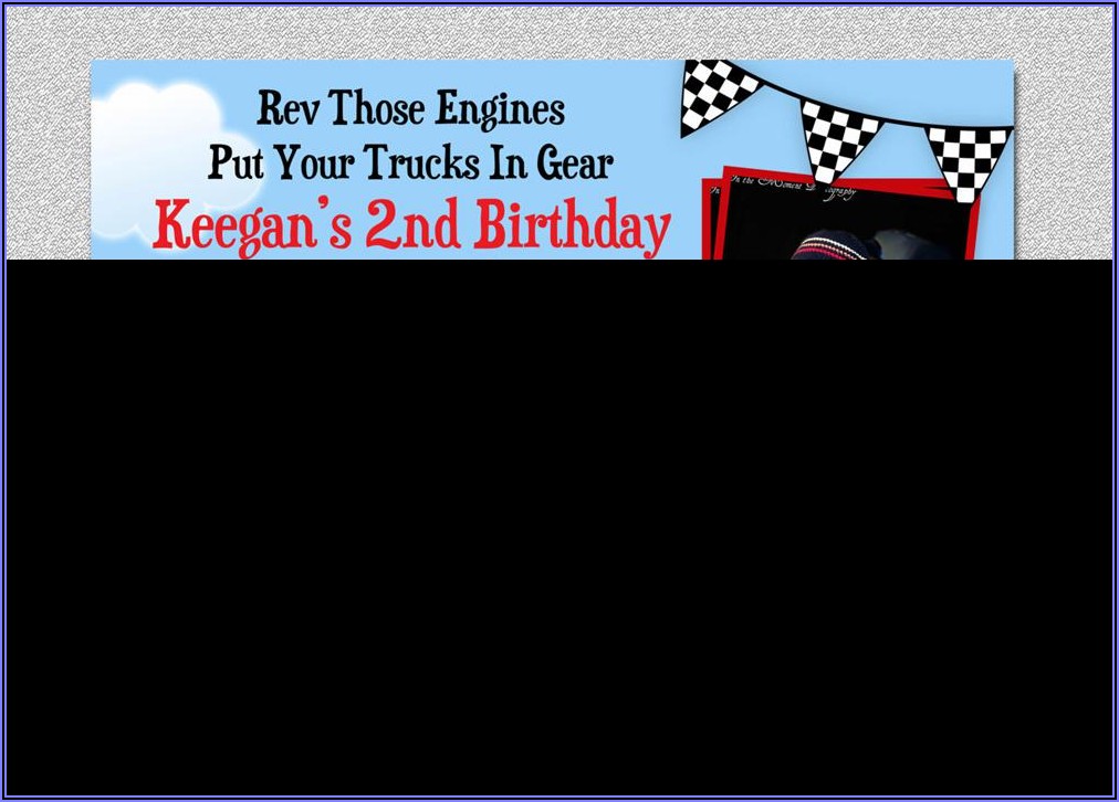Monster Truck Birthday Invitations With Photo