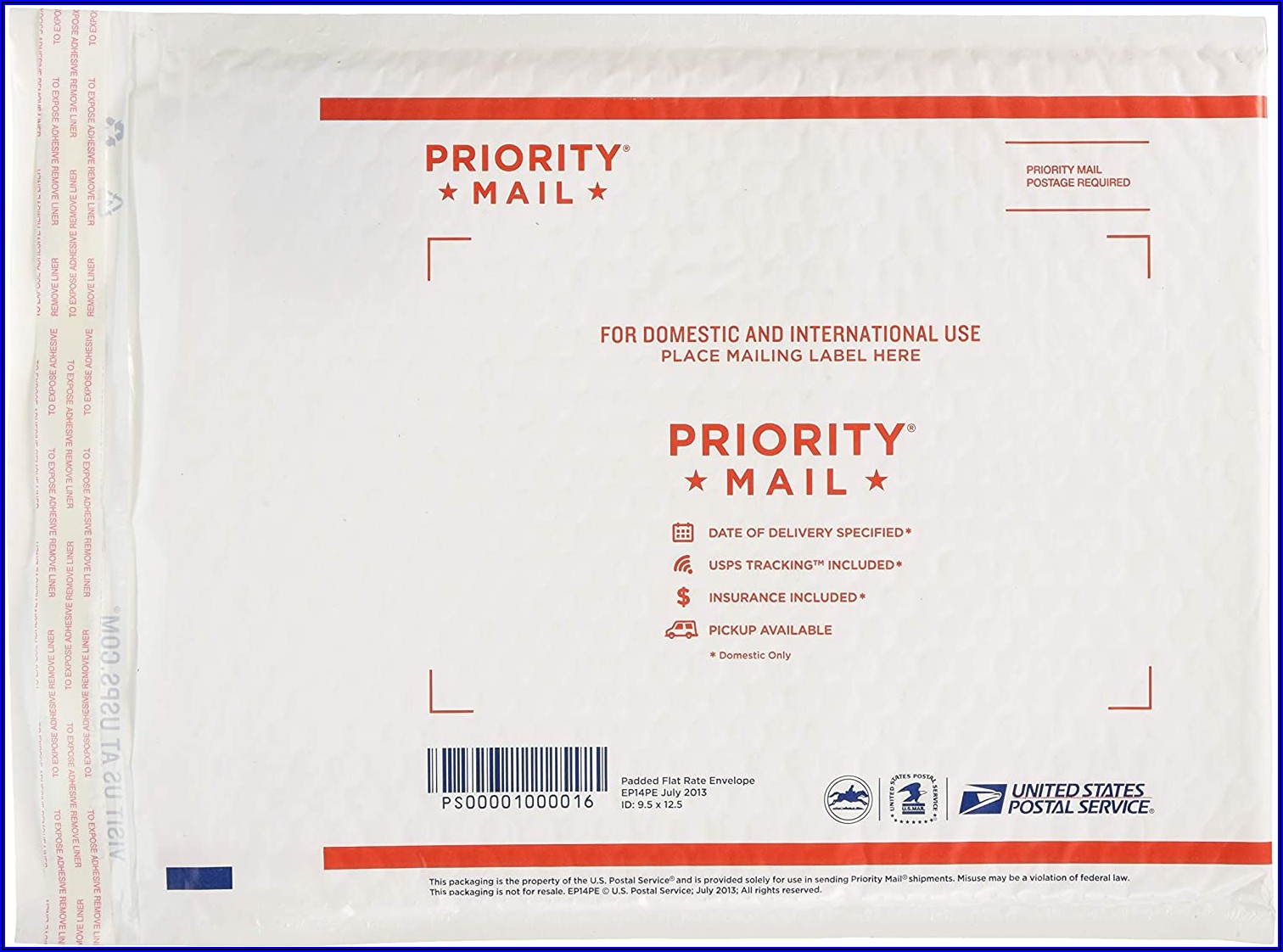 Padded Flat Rate Envelope Postage