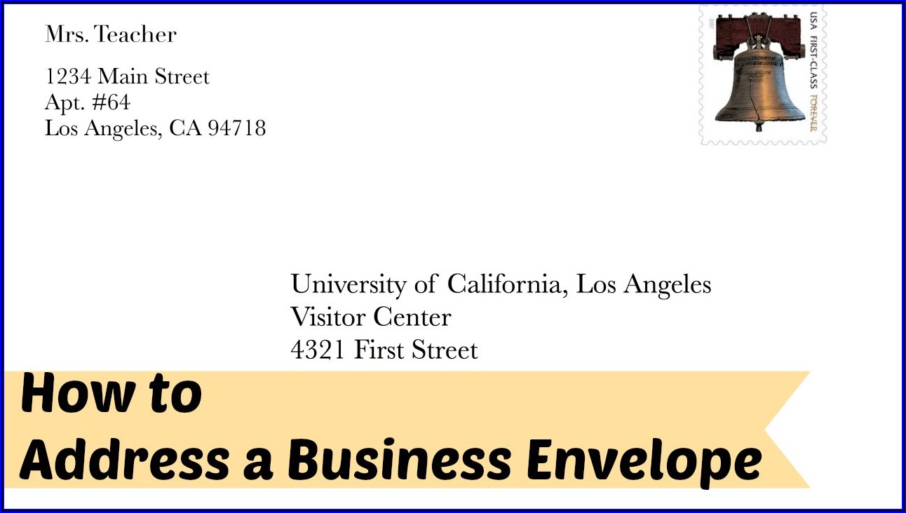 Proper Business Envelope Address Format
