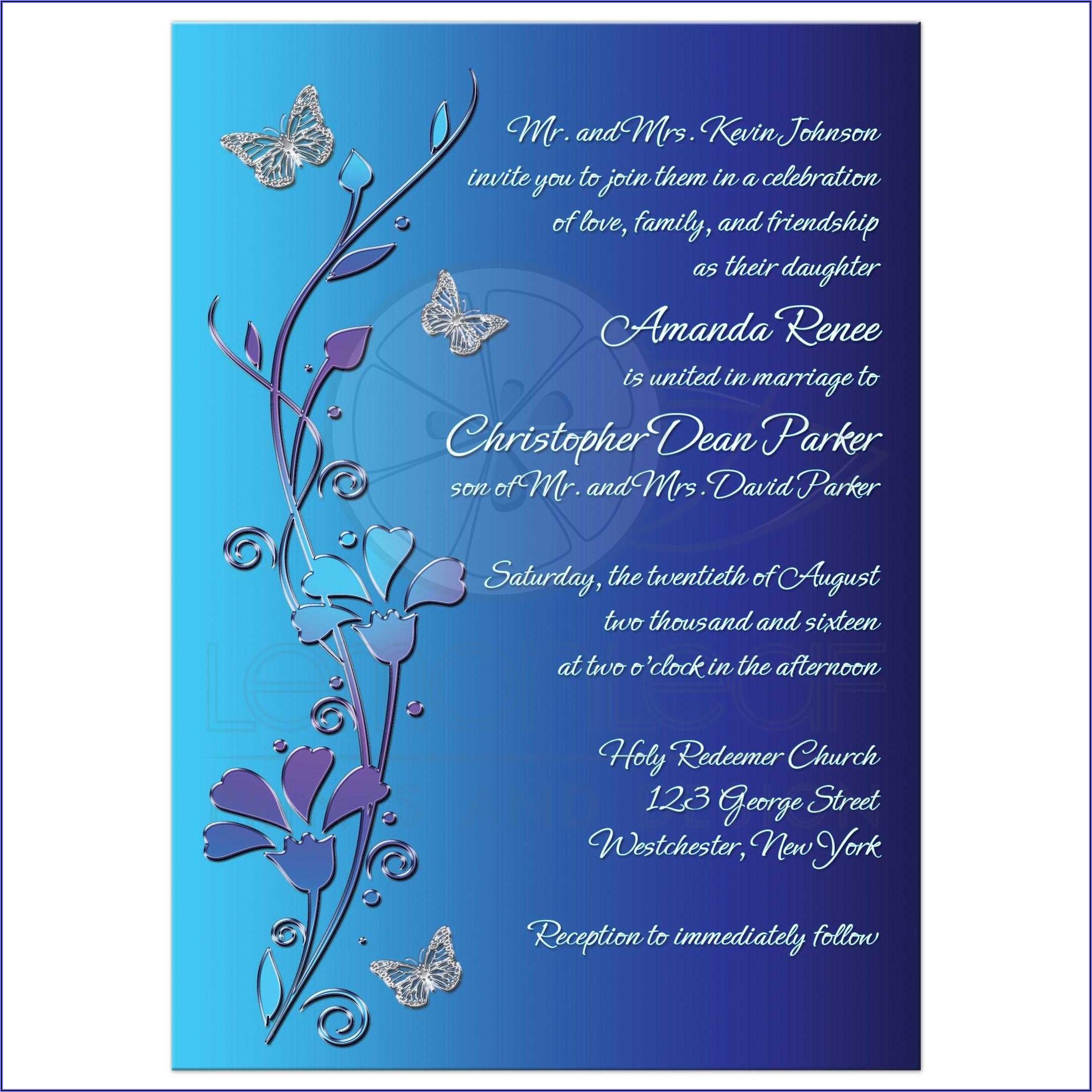 Royal Blue Wedding Invitation Background Designs Free Download