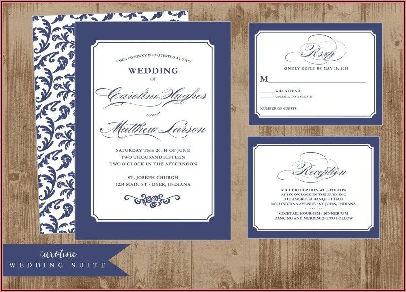 Royal Blue Wedding Invitations Pinterest