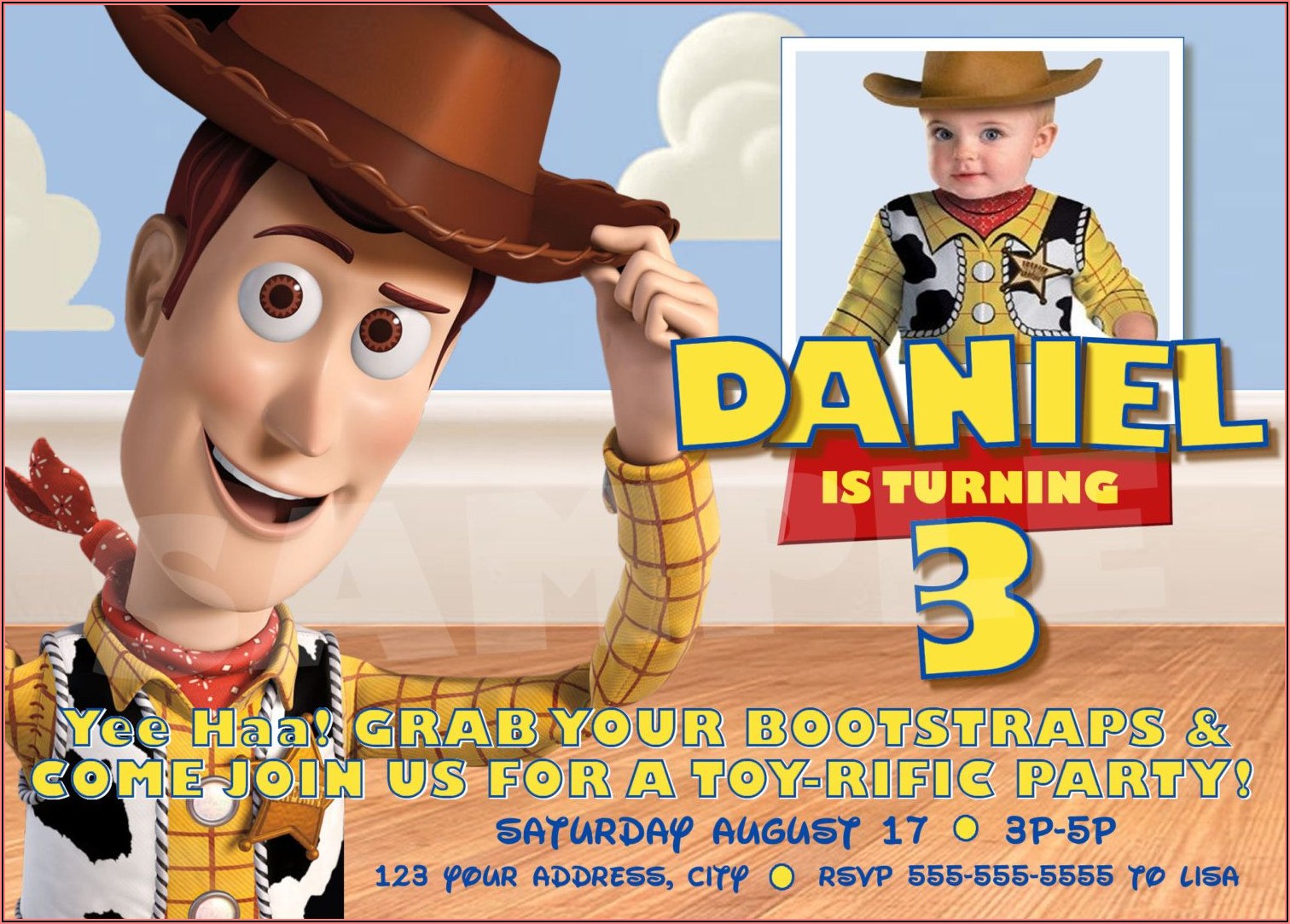 Toy Story Birthday Invitations Digital