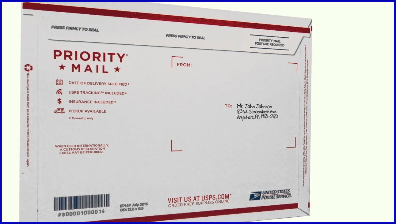 Usps Flat Rate Mailing Envelope Instructions