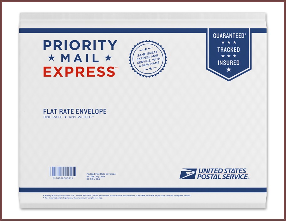 Usps Prepaid Express Mail Envelope