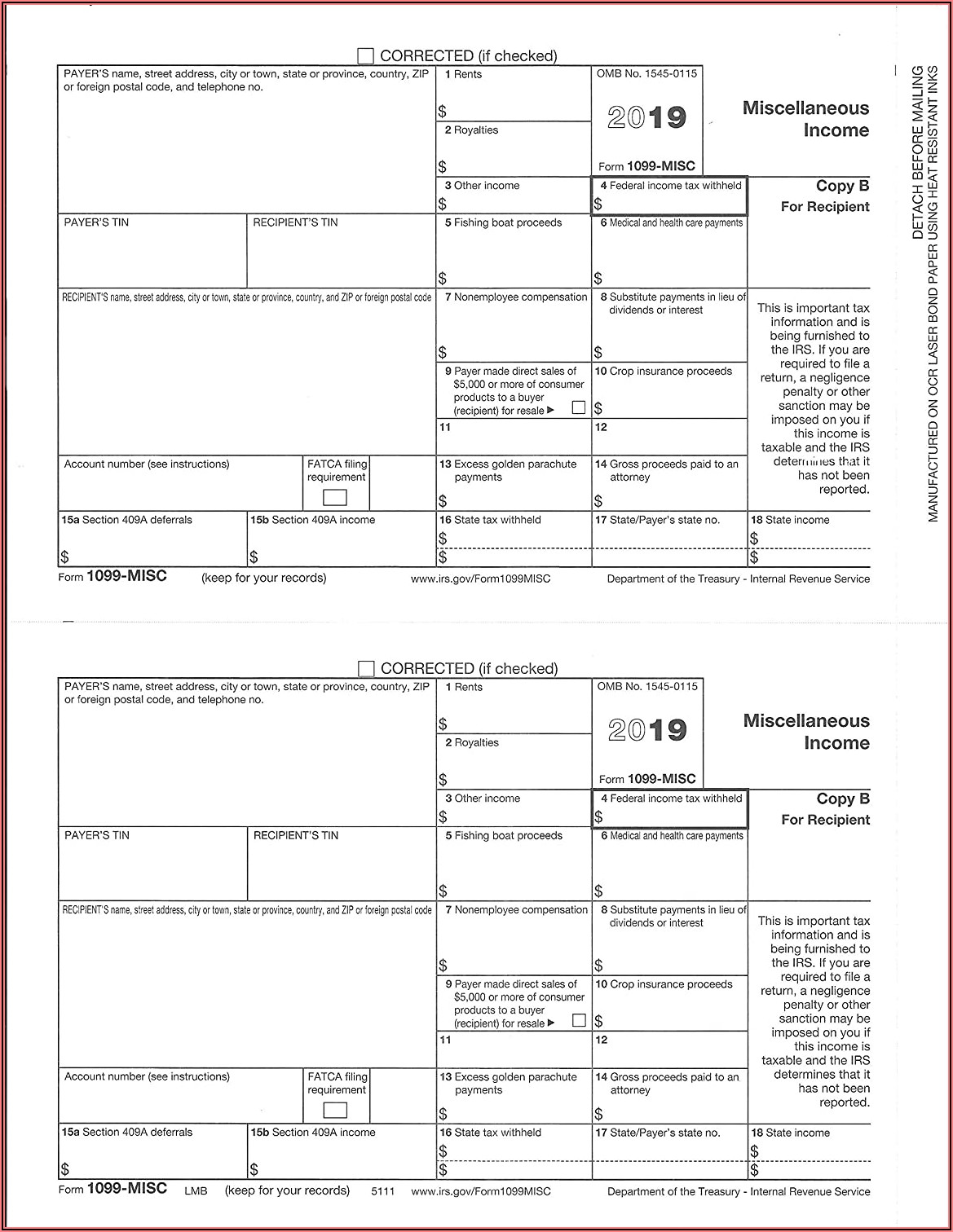 1096 Irs Forms 2019