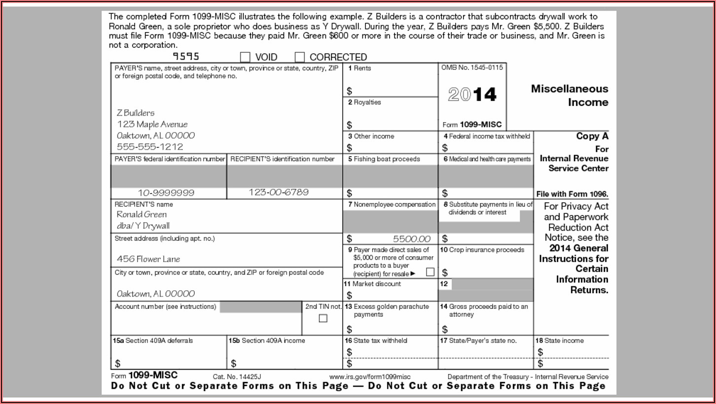 1099 Income Tax Form 2018