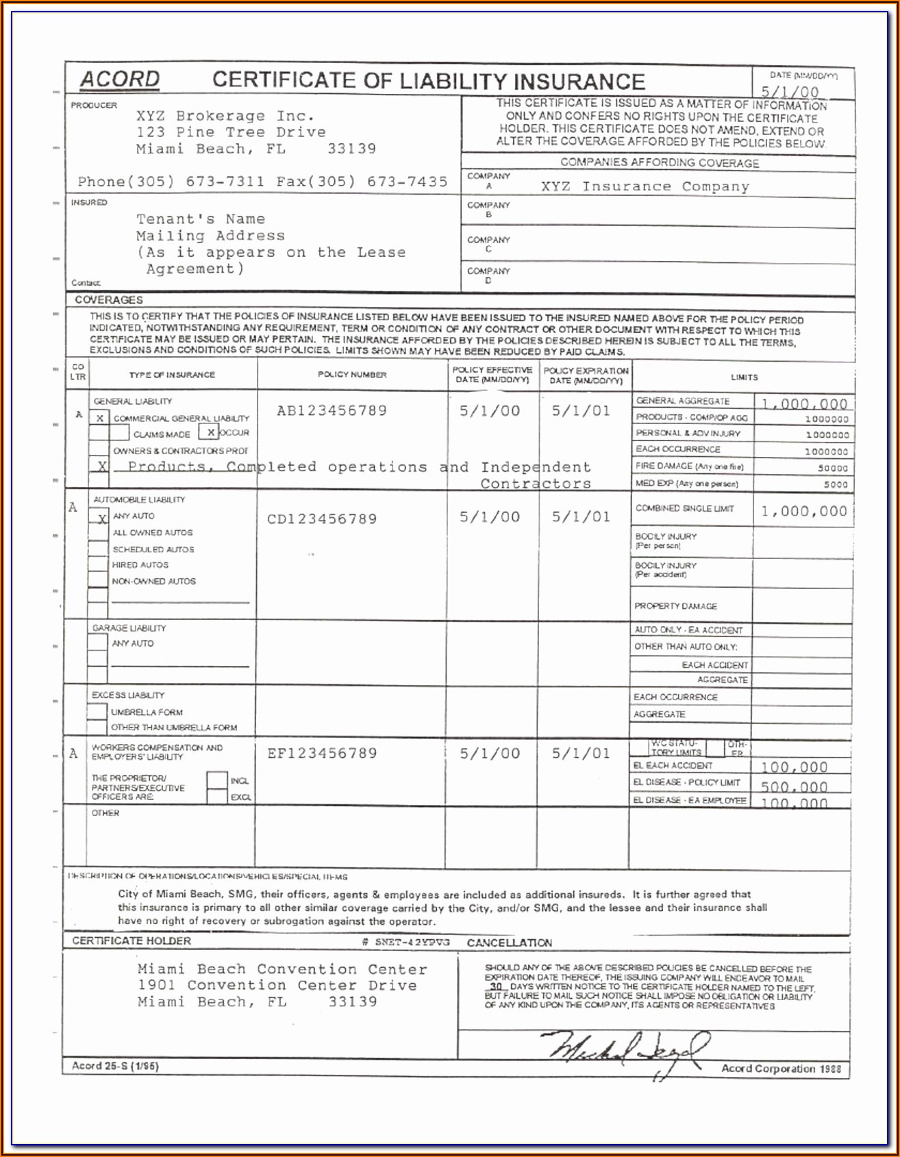 Acord Form 126 Pdf