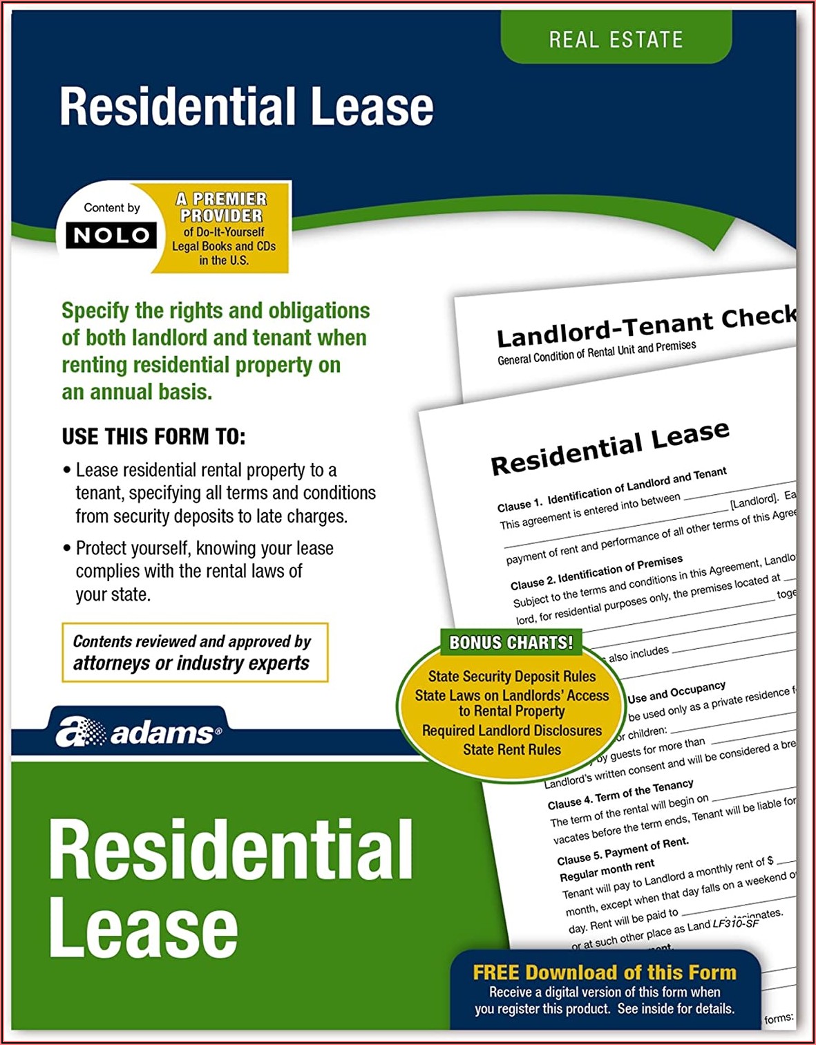 Adams Residential Lease Form Download