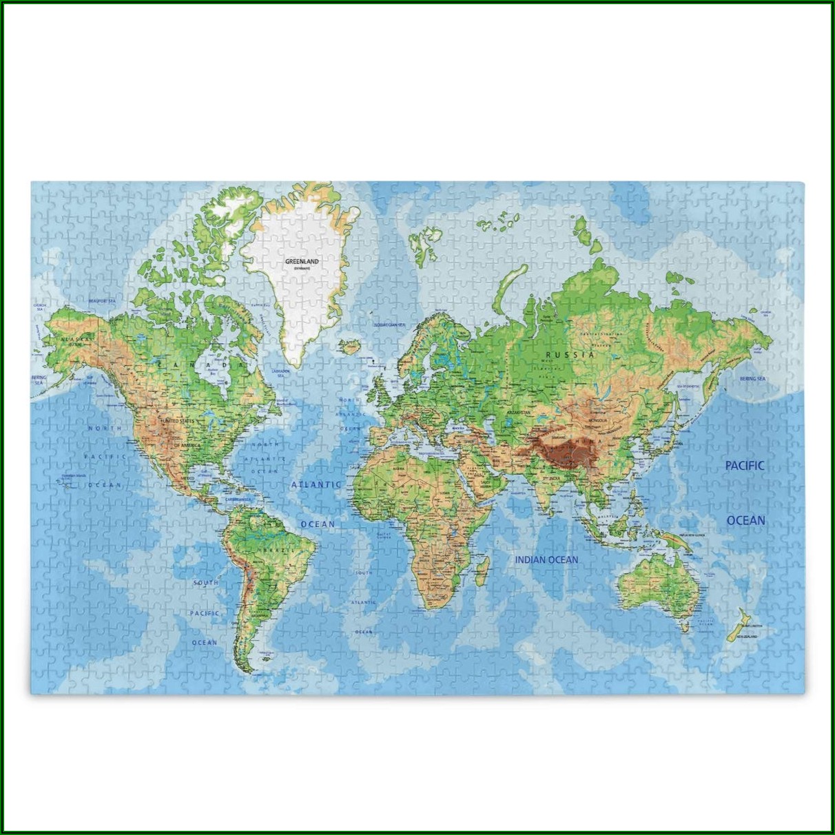 Amazon Map Of The World Jigsaw Puzzle