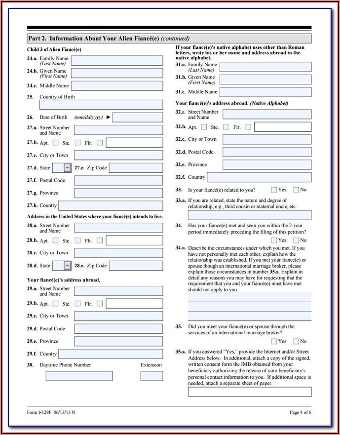 Application Form For Fiance Visa Uk