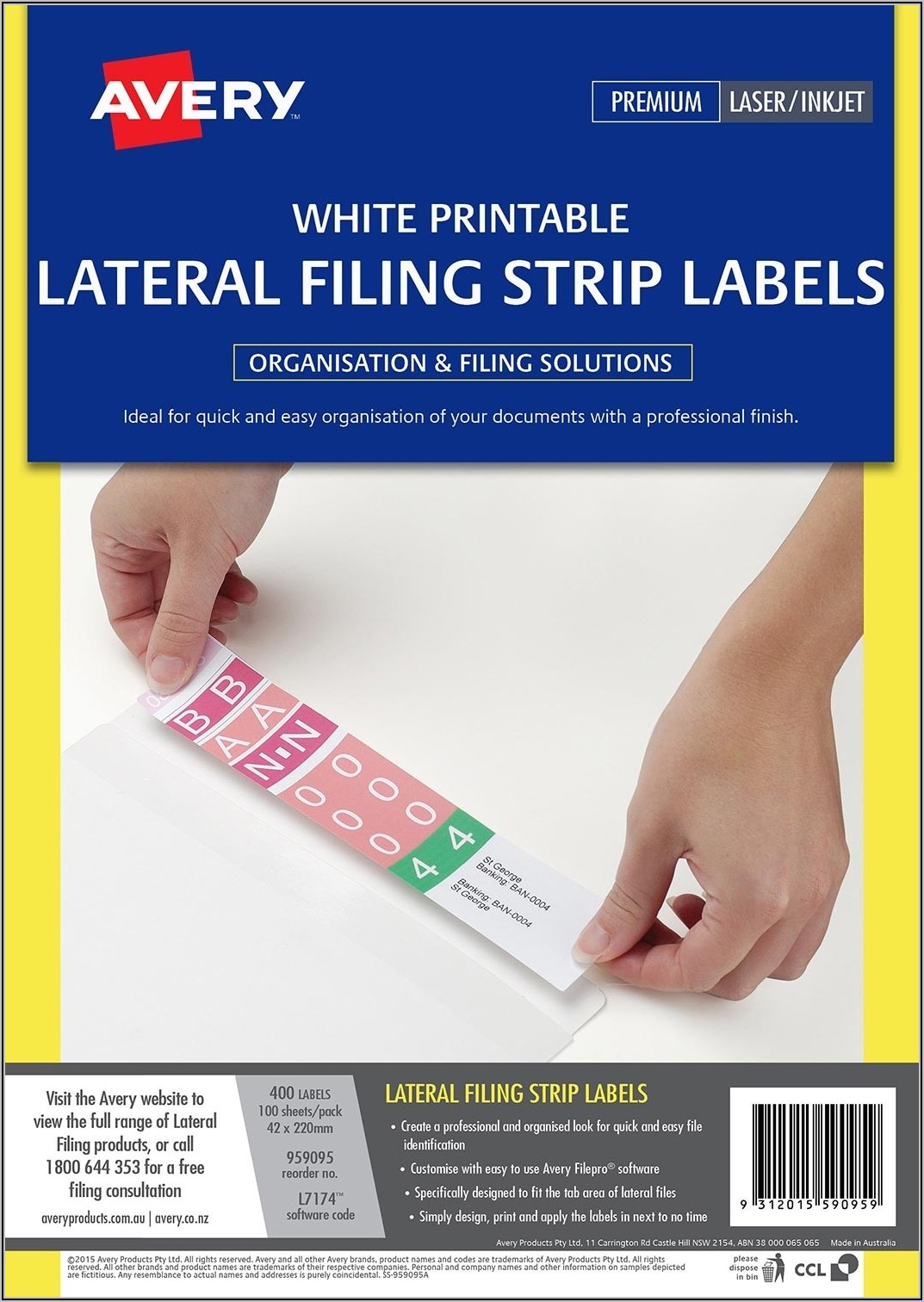Avery Laser Labels L7171 Template
