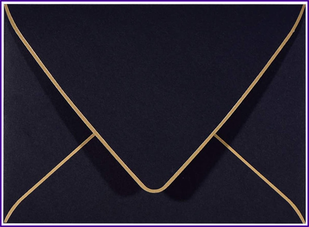 Black And Gold A9 Envelopes