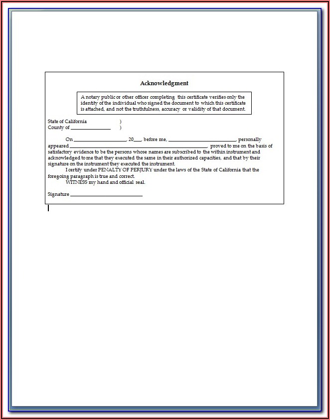 Ca Notary Forms